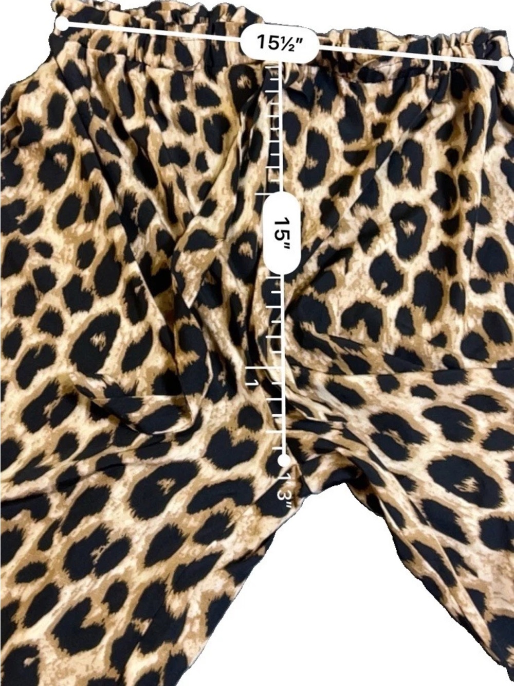Leopard Palazzo Wide Leg Pants No Tags See Measurement. Boho Retro Hollywood - Picture 4 of 6